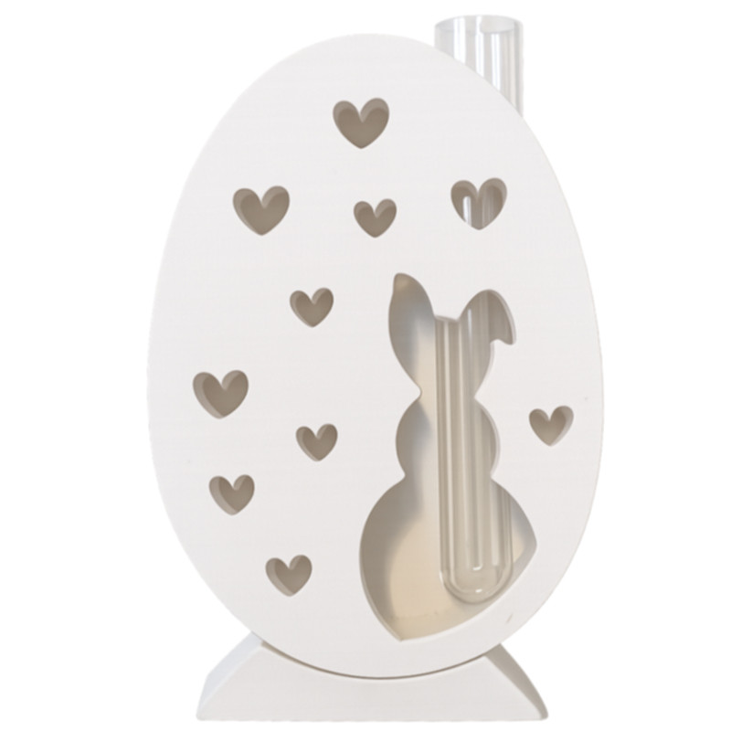 Oster Ei mit Vase Hase mit Herzen dekoriert mit Trockenblumen kaufen